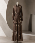 Brown Embellished Dress