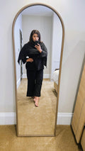 Black Scarf Detail Top