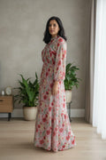 Flower Print Maxi Dress