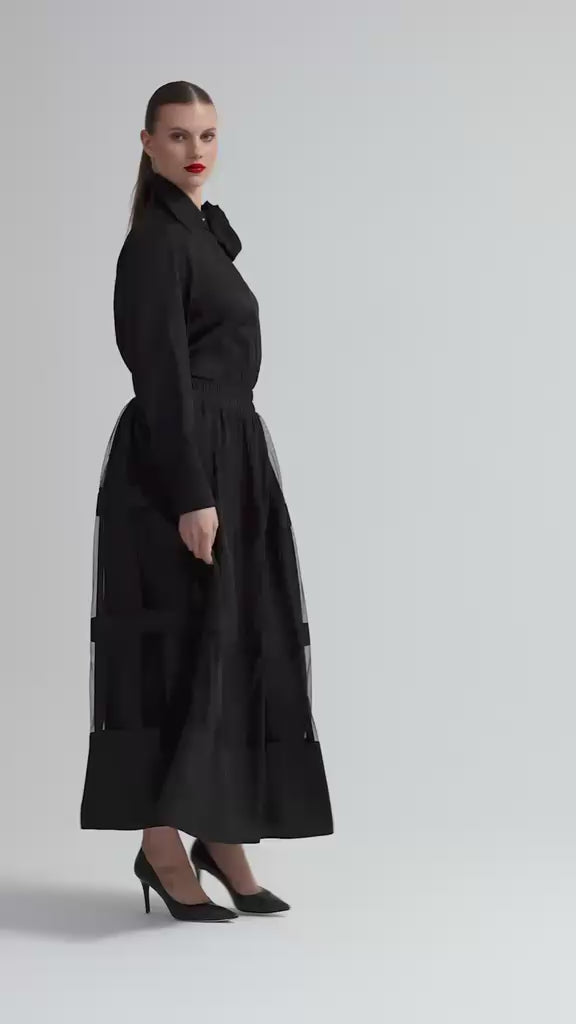 Black Block Skirt