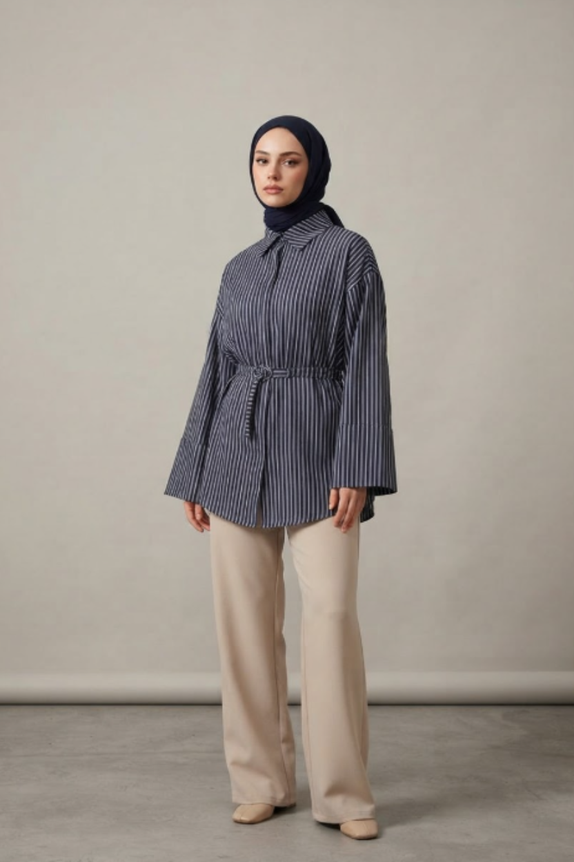 Blue Stripe Top